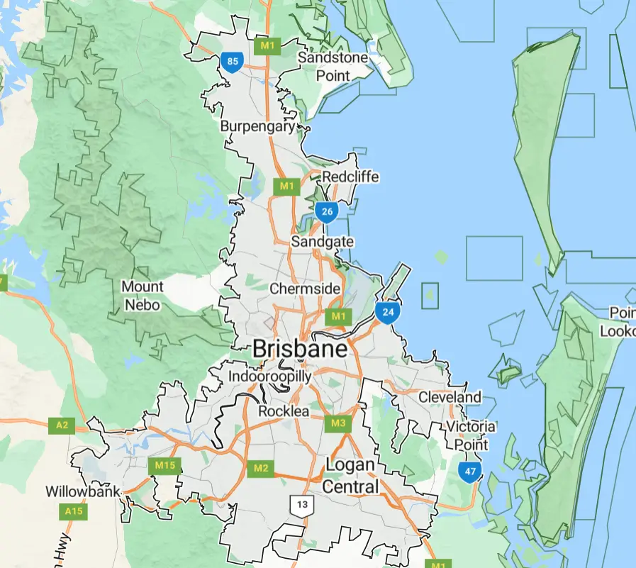 Brisbane map